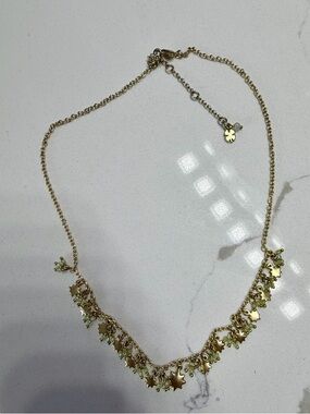 Lucky Brand Gold Star Charm Necklace with Dangle Accents
